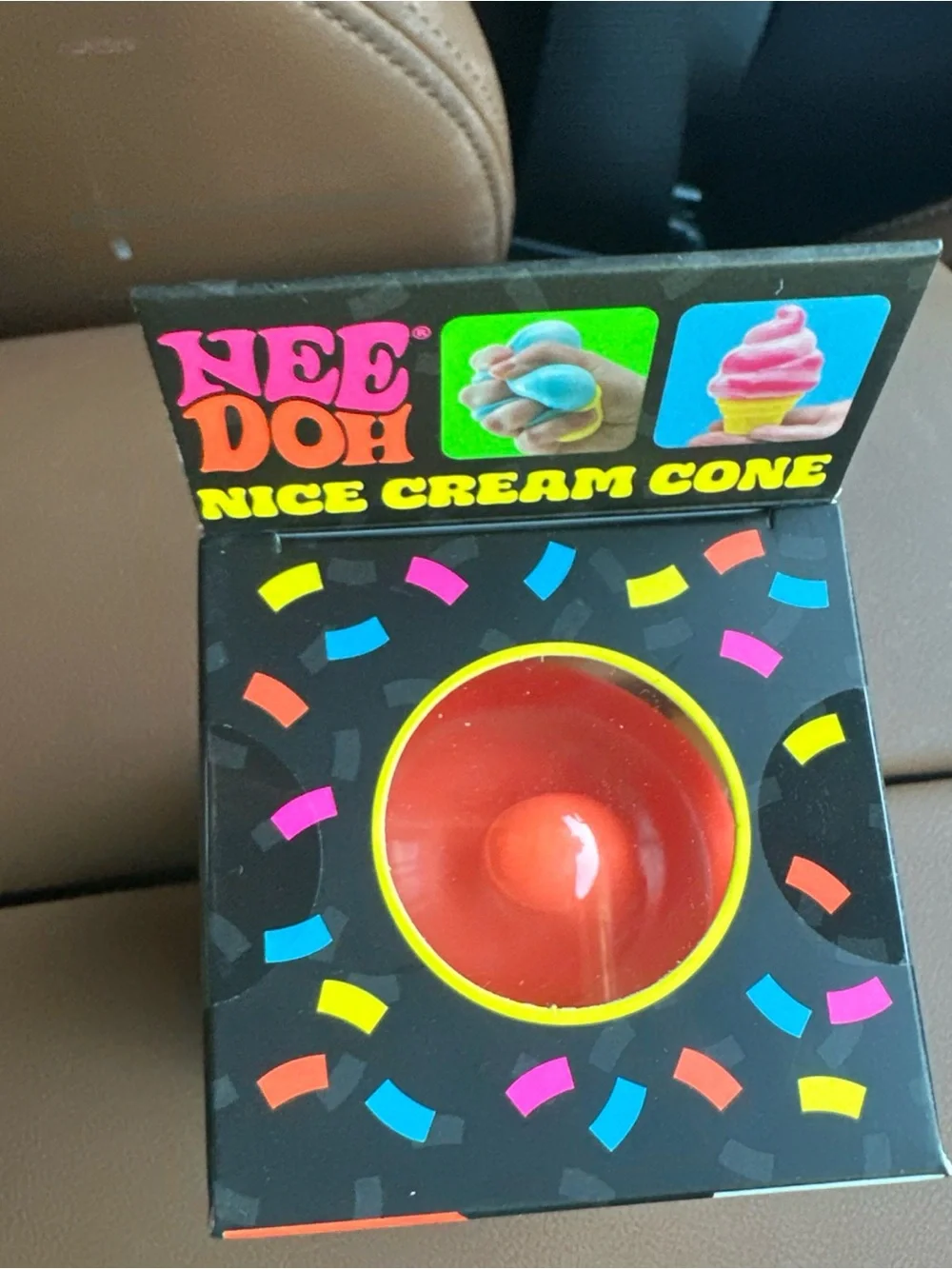 Needoh  nice Ice Cream Cone Squishy Toy - Orange & Yellow nee doh 100 authentic